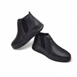 نیم بوت مردانه چرم ریباری مدل Z21 رنگ مشکی