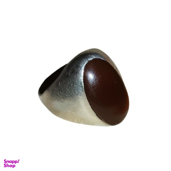 انگشتر نقره مردانه مدل عقیق جزع یمنی حرزدار کهنه