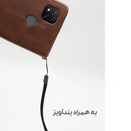 کیف کلاسوری گوشی موبایل زوبینا مدل LUX مناسب برای سامسونگ Galaxy A20S به همراه آویز