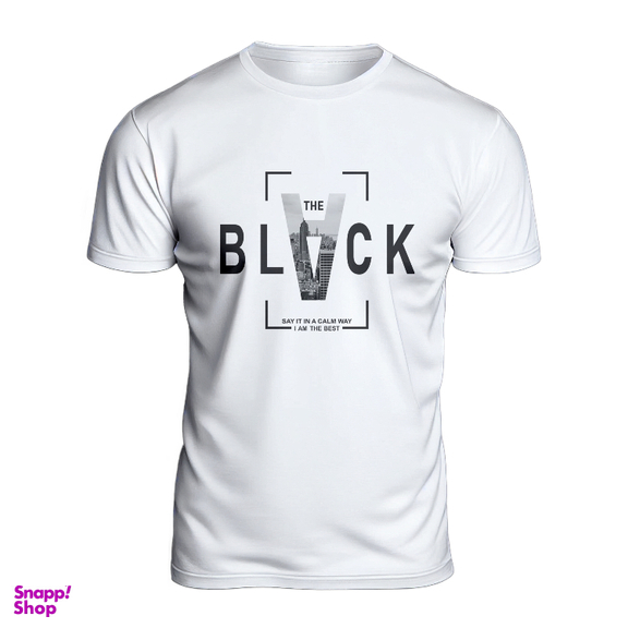 تیشرت مردانه مدل BLACK رنگ سفید