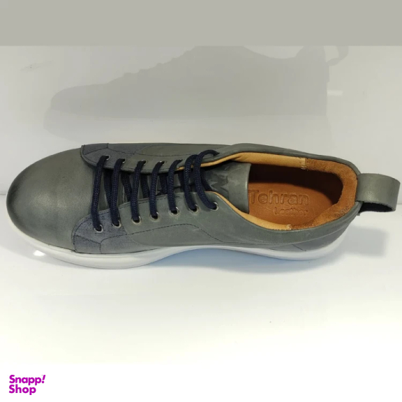 کفش راحتی مردانه چرم تهران کد M84S رنگ سرمه ای