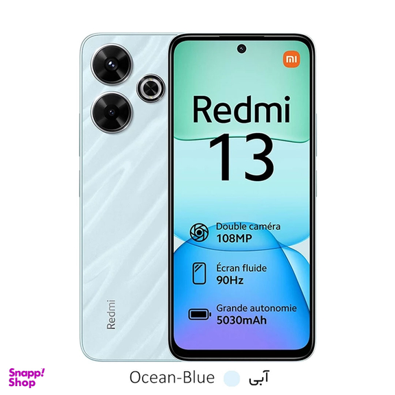 گوشی موبایل شیائومی مدل Redmi 13 4G دو سیم کارت ظرفیت 256 گیگابایت رم 8 گیگابایت پک اندونزی رام گلوبال