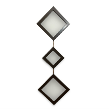 قاب آینه دکوراتیو مدل لوزی 3 تکه سایز 18×18 و 13×13 سانتیمتر
