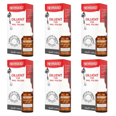 محلول رقیق کننده لاک ناخن نیوساد مدل DILUENT2 حجم 18 میلی لیتر مجموعه 6 عددی