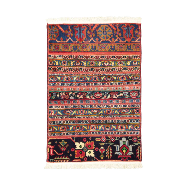 کلاژ فرش دستبافت مدل چهل تکه کاشان کد 1024