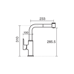 شیر آشپزخانه کی دبلیو سی مدل ریتا پول اوت کد 613311110