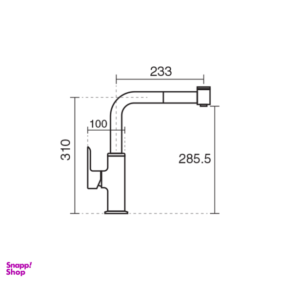 شیر آشپزخانه کی دبلیو سی مدل ریتا پول اوت کد 613311110