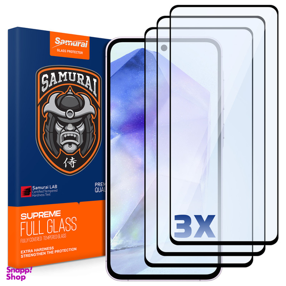 محافظ صفحه نمایش سامورایی مدل ovglass مناسب گوشی موبایل سامسونگ Galaxy A55 بسته 3 عددی
