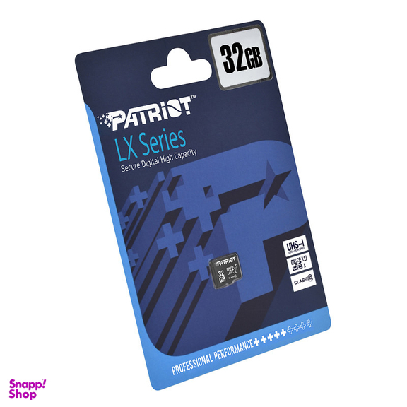 کارت حافظه microSDXC پتریوت مدل LX کلاس 10 استاندارد UHS-I U1 سرعت 80 MBps ظرفیت 32 گیگا بایت