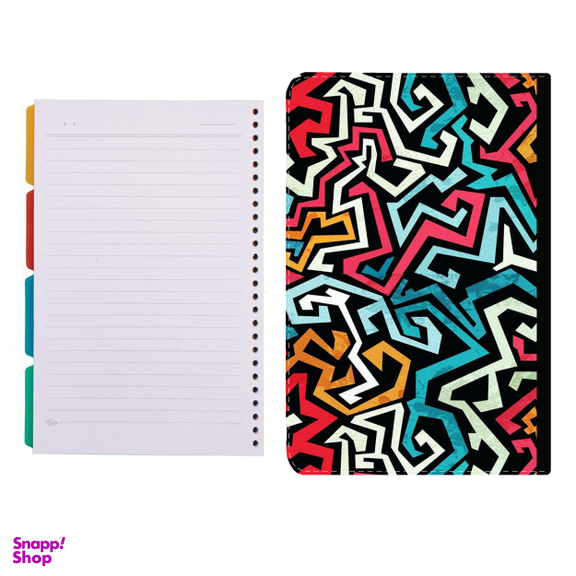 کلاسور طرح خط خطی کد 380 به همراه کاغذ کلاسور