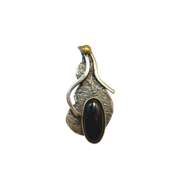 گل سینه نقره 925 عیار زنانه طرح بیضی کد 45011 GLSN