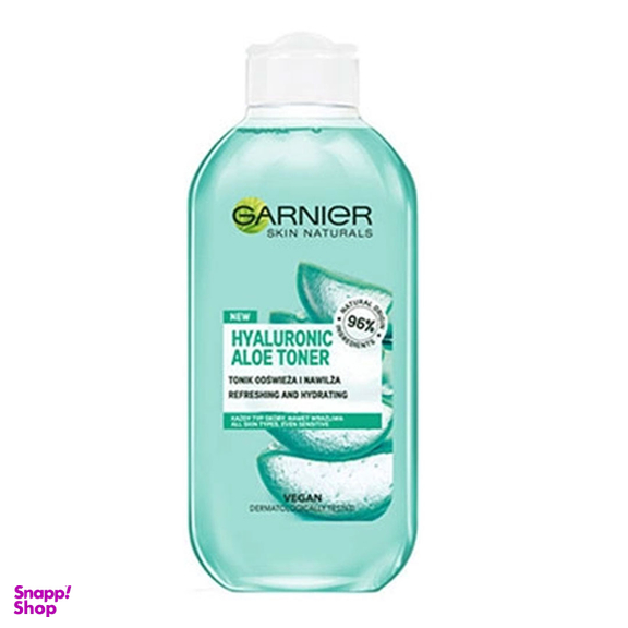 تونر گارنیه (Garnier) مدل Hyaluronik & Aloevera حجم 200 میلی لیتر