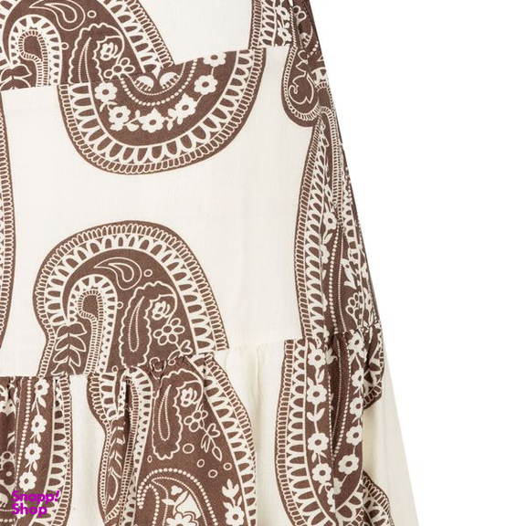 دامن زنانه سرژه مدل 210194 کمردار رنگ قهوه ای