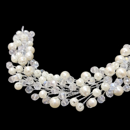 ریسه مو زنانه مدل مرواریدی کریستالی کد RMKS