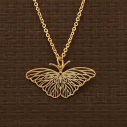 گردنبند طلا 18 عیار زنانه شمیم گلد گالری مدل پروانه کد ST113
