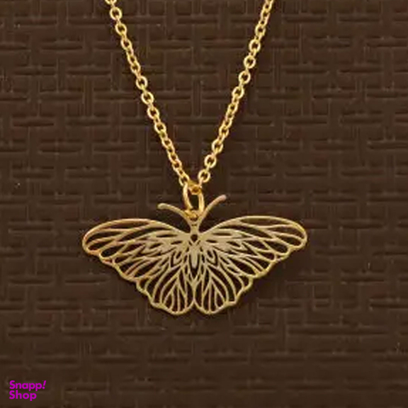 گردنبند طلا 18 عیار زنانه شمیم گلد گالری مدل پروانه کد ST113