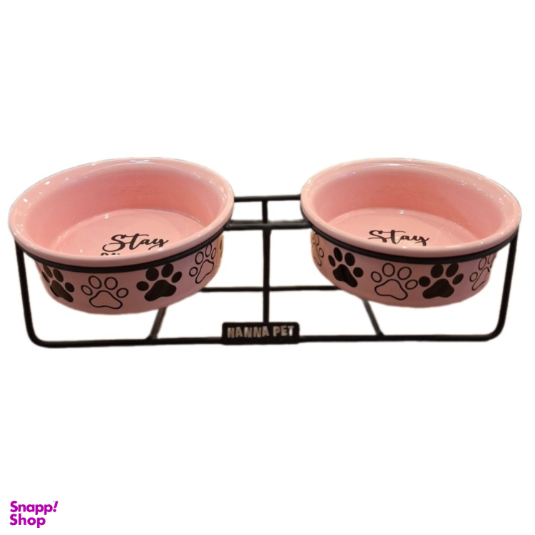 ظرف دوقلو آب و غذا حیوانات مدل پايه دار کد ZR-01