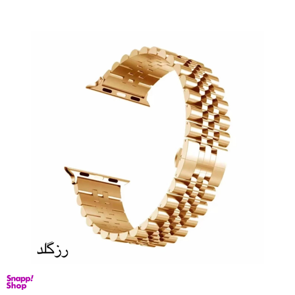 بند ساعت هوشمند مدل رولکسی مناسب اپل واچ سایز 42/44/45 میلی متر