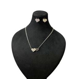 نیم ست زیور زنانه مدل 2 قلب کد 122