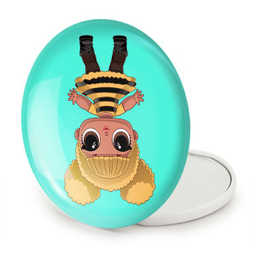 آینه جیبی خندالو طرح عروسک ال او ال LOL مدل تاشو کد 27871