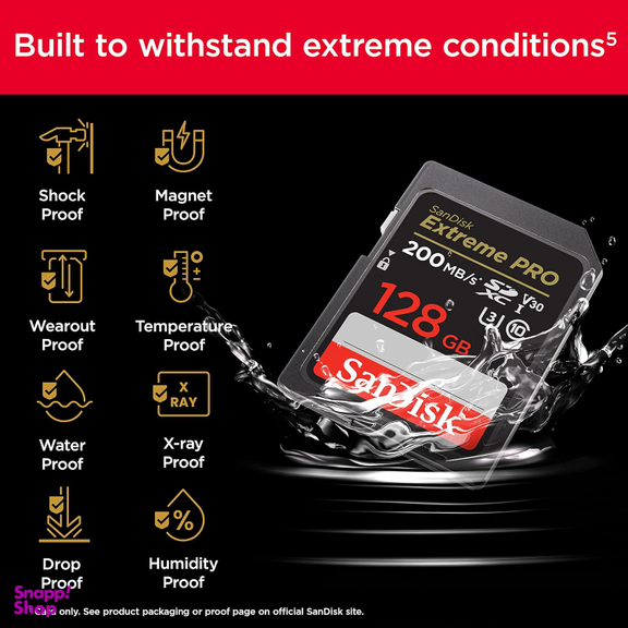 کارت حافظه SDXC سن دیسک مدل Extreme Pro V30 کلاس 10 استاندارد UHS-I U3 سرعت 200 مگابایت بر ثانیه ظرفیت 128 گیگابایت