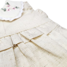 پیراهن مجلسی نوزادی کد 10048 رنگ کرم