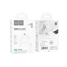 شارژر دیواری 30 وات هوکو مدل C112A PD به همراه کابل تبدیل Type-C