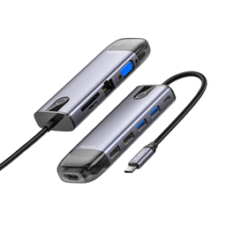 هاب 10 پورت USB-C مک دودو مدل HU-7420 طول 15 سانتی‌ متر