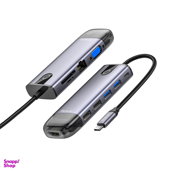 هاب 10 پورت USB-C مک دودو مدل HU-7420 طول 15 سانتی‌ متر