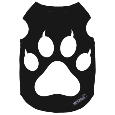 لباس سگ و گربه 27 طرح One Paws کد MH1355 رنگ مشکی
