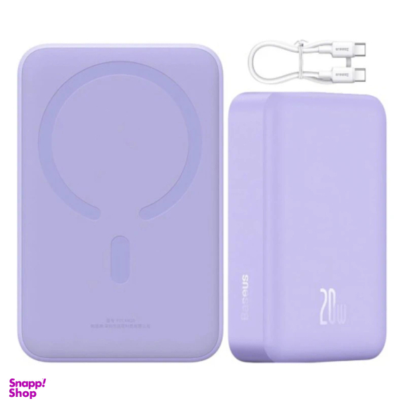 پاوربانک مغناطیسی 20 وات بیسوس مدل PPCXM20 ظرفیت 20000 میلی آمپر ساعت