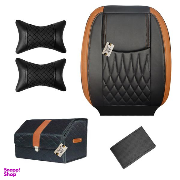 روکش صندلی خودرو سوشیانت مدل نیل مناسب پراید 131 به همراه پشت گردنی و جعبه و دور فرمان