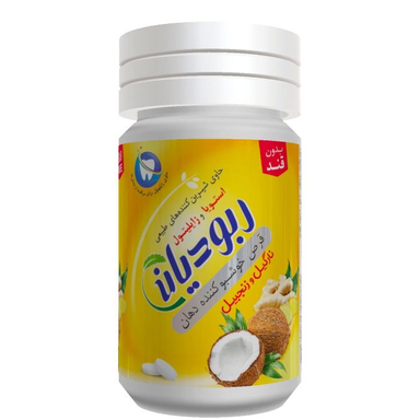 قرص خوشبو کننده دهان ربودیان طعم نارگیل و زنجبیل بسته 60 عددی