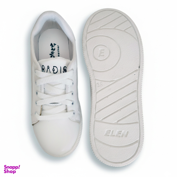 روزمره زنانه چرم راديس مدل امزی کد 686-GN سفید