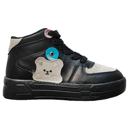 کفش ساق دار زنانه مدل تدی کد 1143 رنگ مشکی طوسی