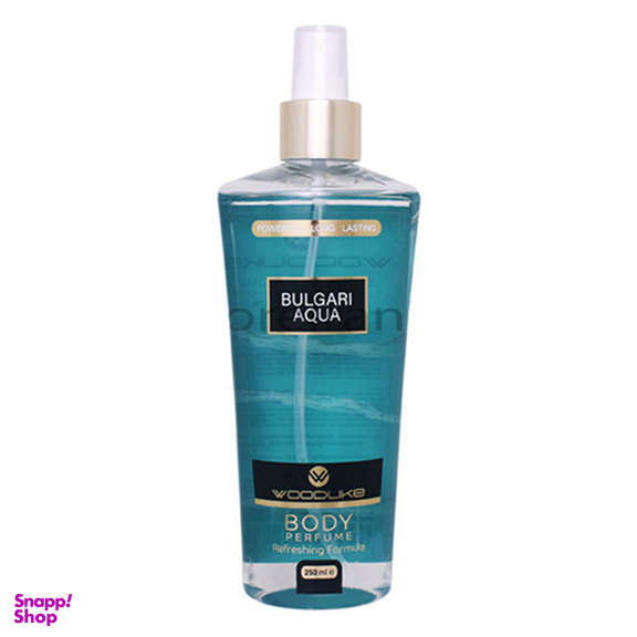 بادی اسپلش مردانه وودلایک مدل BULGARI AQUA حجم 250 میلی لیتر
