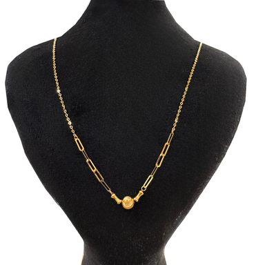 گردنبند طلا 18 عیار زنانه مدل صبا کد 856