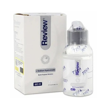 مایع شست و شوی لنز رویو مدل سدیم هیالورونات حجم 60 میلی لیتر