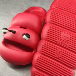 دمپایی دخترانه پاپا مدل حلزونی رنگ قرمز