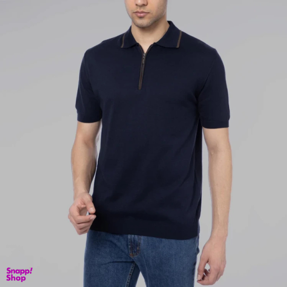 پولوشرت بافت آستین کوتاه مردانه مدل GD-s-16899521 رنگ سرمه ای