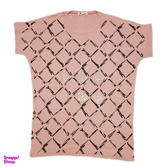 تیشرت زنانه کد 200 رنگ صورتی