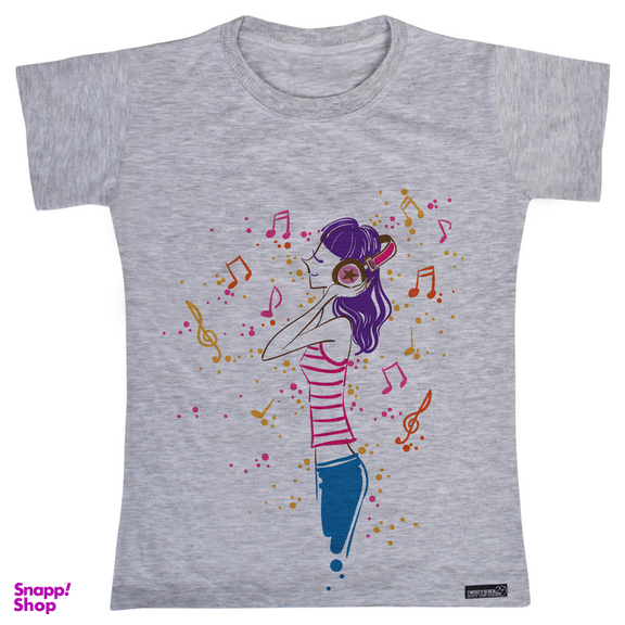تیشرت آستین کوتاه پسرانه 27 مدل Music Girl کد MH832