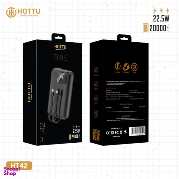 پاوربانک هوتو مدل HT42 ظرفیت 20000 میلی‌ آمپر ساعت