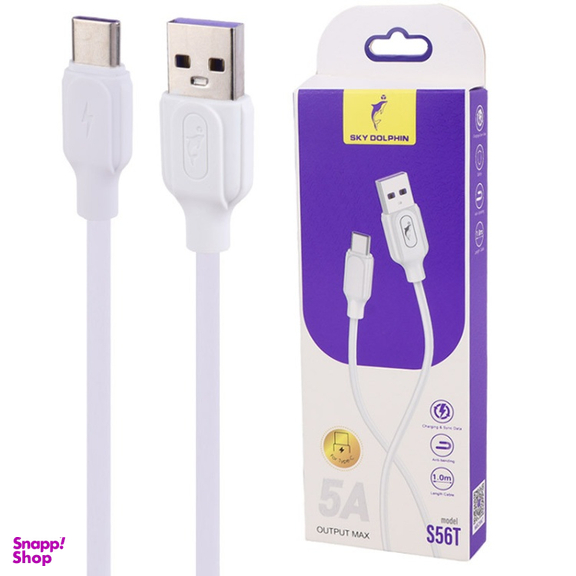 کابل 5 آمپر USB به Type-C اسکای دلفین مدل S56T طول 1 متر