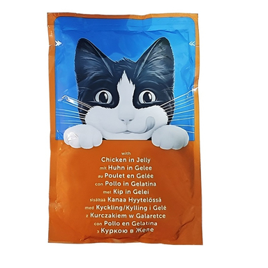 پوچ گربه فلیکس مدل Chicken وزن 85 گرم