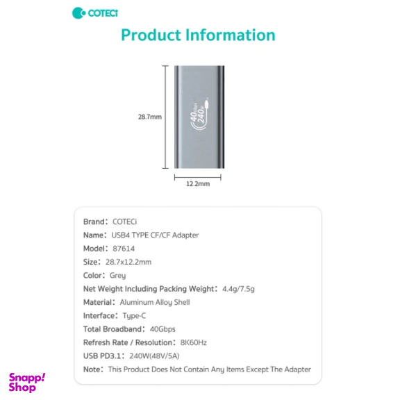 مبدل USB-C کوتتسی مدل 87614