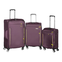 ست چمدان طرح کاترپیلار مدل CATB203B TRAVEL SENTRY SERIES مجموعه سه عددی به همراه کیف آرایشی و جا کفشی