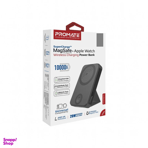 پاوربانک پرومیت مدل POWERMAG-TRIO.BLACK ظرفیت 10000 میلیآمپر ساعت