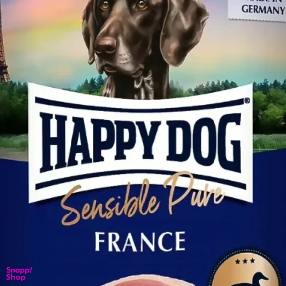 کنسرو سگ هپی داگ طعم گوشت اردک وزن 400 گرم