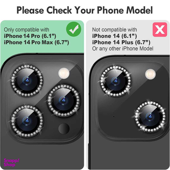 محافظ لنز دوربین بوف مدل Diamond-Luxury مناسب برای گوشی موبایل اپل iphone 14 Pro Max / 14 Pro